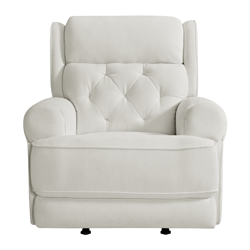 Westwood Design Abby Fabric Swivel Glider and Rocker in Snow