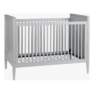 Westwood Design Modern Nursery Convertible Crib in Light Gray