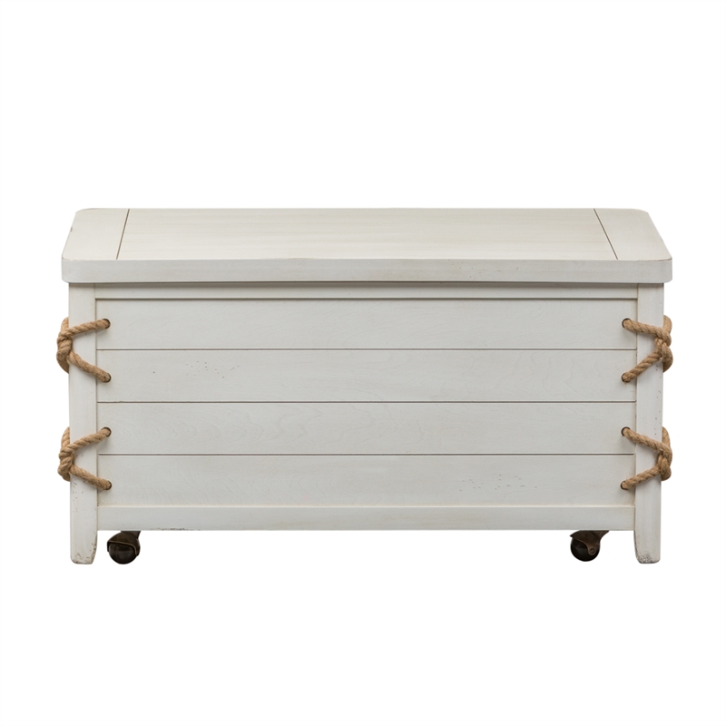 Dockside White Storage Trunk