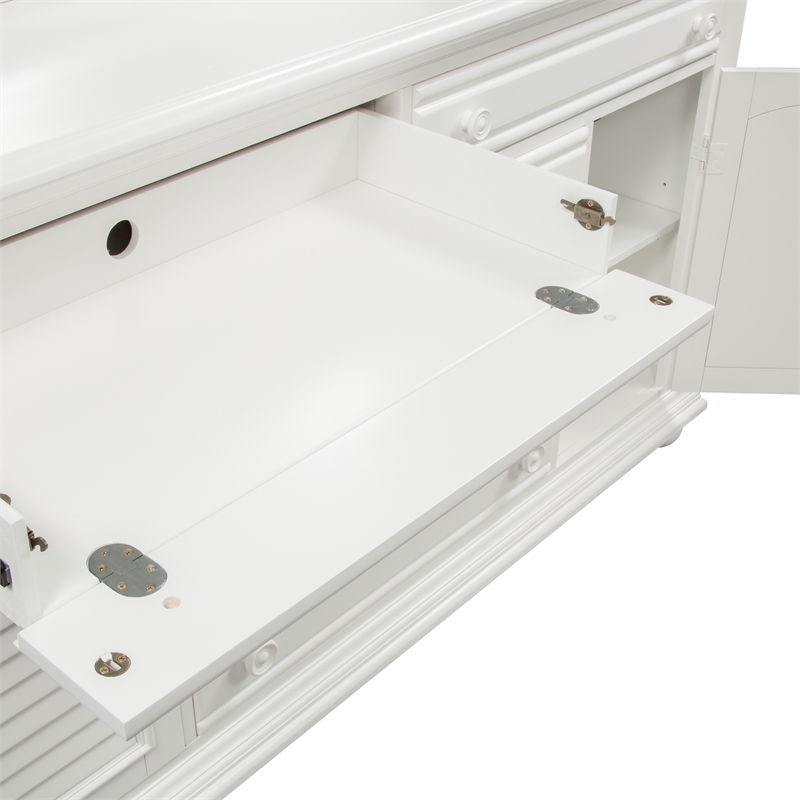 Summer House I White 2 Door 5 Drawer Dresser in White