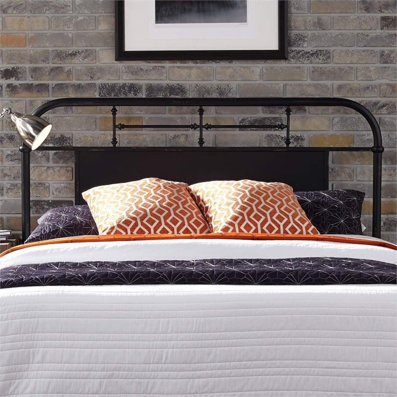 Vintage Series Metal Queen Metal Headboard - Black