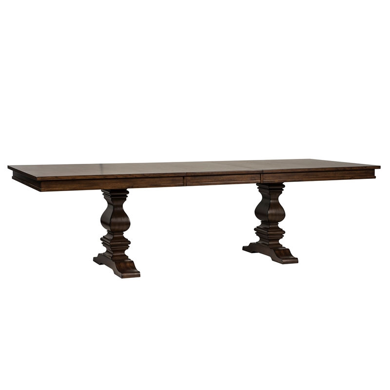 Liberty Furniture Armand 7 Piece Trestle Dining Set in Brownstone