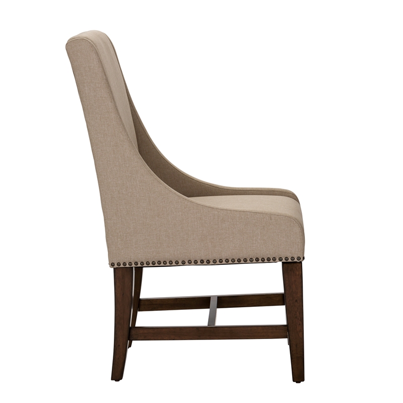 Liberty Furniture Armand 7 Piece Trestle Dining Set in Brownstone