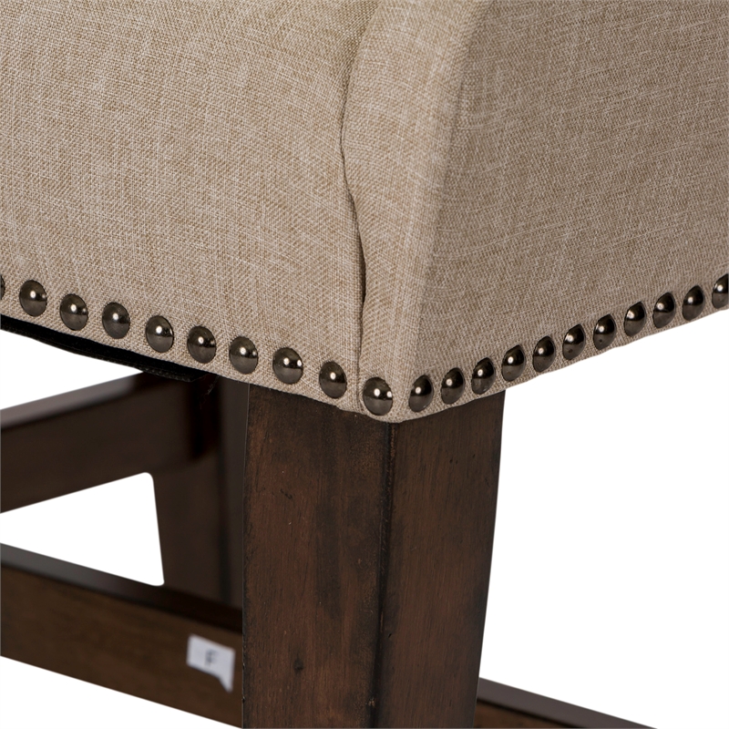 Liberty Furniture Armand 7 Piece Trestle Dining Set in Brownstone