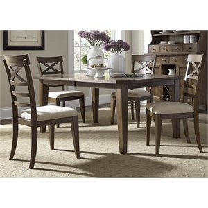 Liberty Furniture Hearthstone 5 Piece Dining Set in Rustic Oak