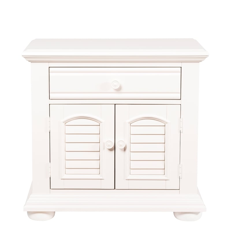 Summer House I White Queen Panel Bed - Dresser & Mirror - Night Stand