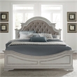 Magnolia Manor White Queen Upholstered Bed