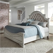Magnolia Manor White King Upholstered Bed