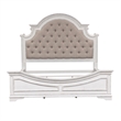 Magnolia Manor White King Upholstered Bed
