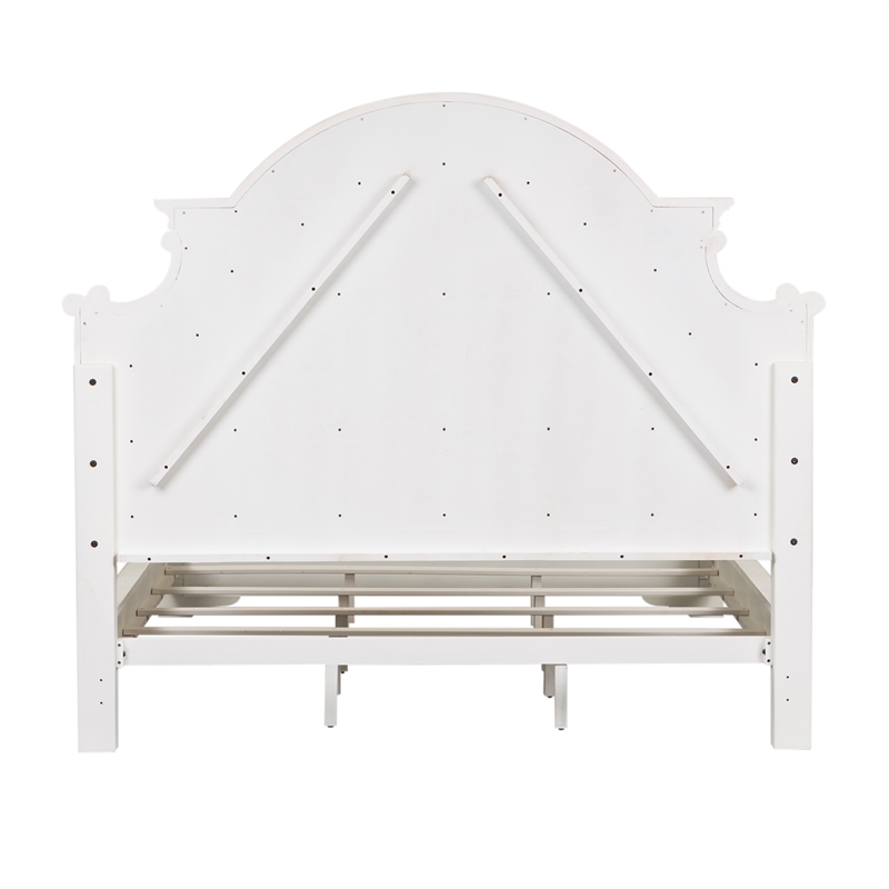Magnolia Manor White King Upholstered Bed