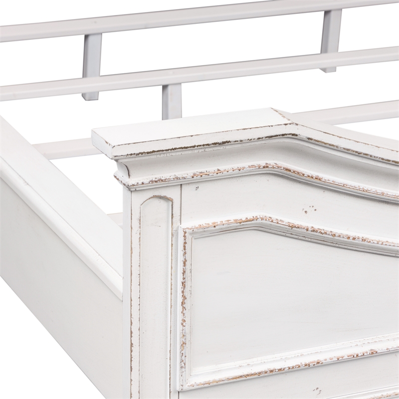 Magnolia Manor White King Upholstered Bed