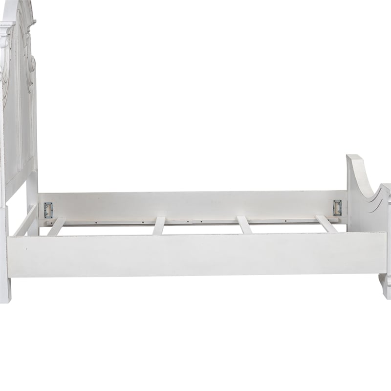 Magnolia Manor White Queen Panel Bed