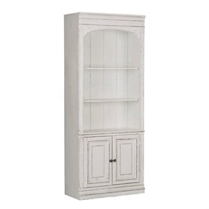 Magnolia Manor White Bunching Bookcase