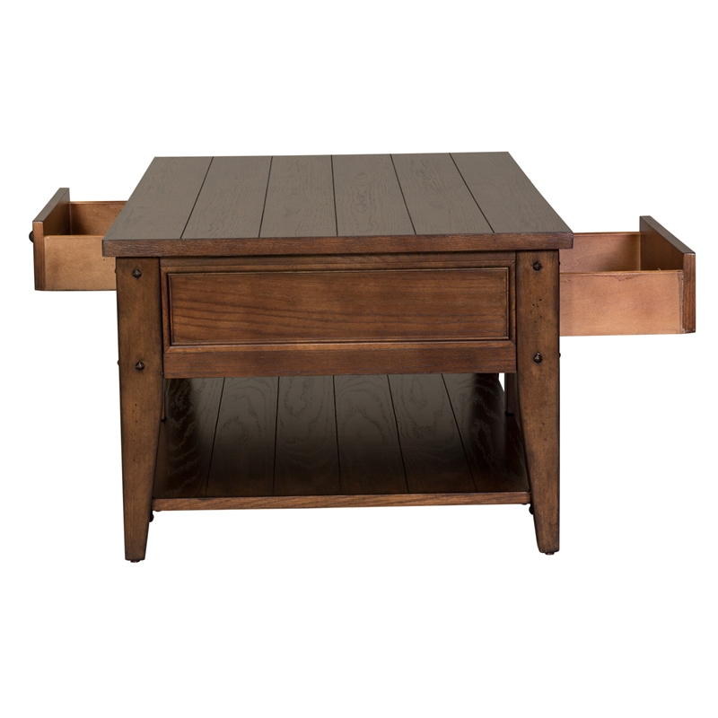 Lake House Dark Brown Cocktail Table
