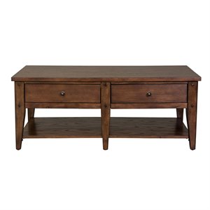Lake House Dark Brown Cocktail Table