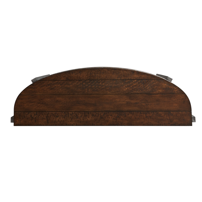 Liberty Furniture Breckinridge Demilune Sofa Table in Medium Brown