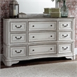 Magnolia Manor White 9 Drawer Dresser