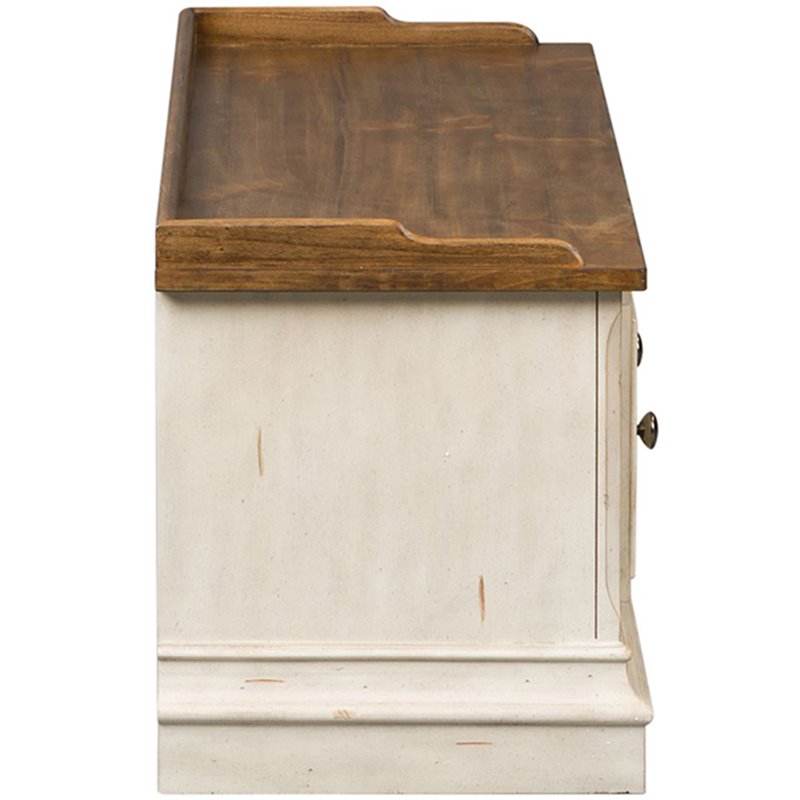 Morgan Creek White Storage Hall Bench