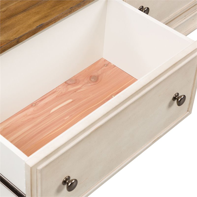 Morgan Creek White Storage Hall Bench