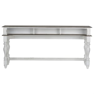 Magnolia Manor White 4 Piece Console Set (1-Console 3-Stools)