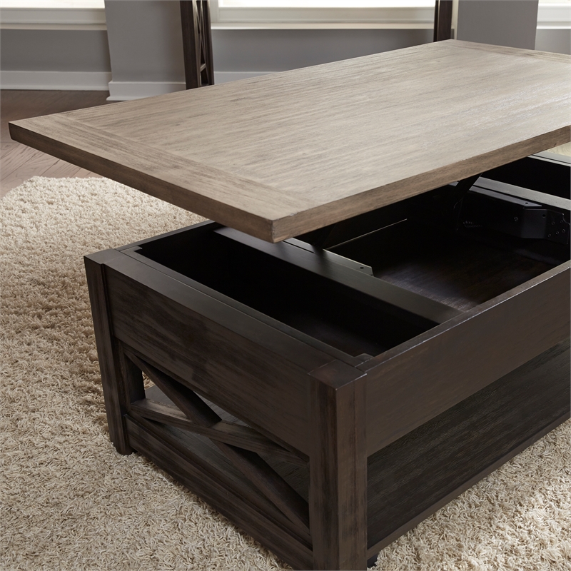 Liberty Furniture Heatherbrook Black with 3 Piece Veneers Living Room Set