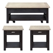 Liberty Furniture Heatherbrook Black with 3 Piece Veneers Living Room Set