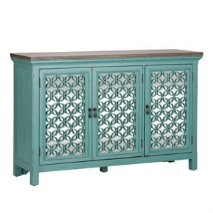 Kensington Blue 3 Door Accent Cabinet
