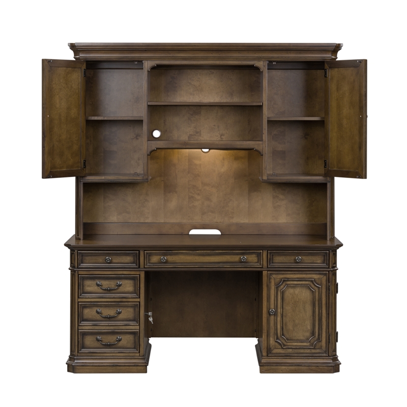 Amelia Medium Brown 5 Piece Jr Executive set