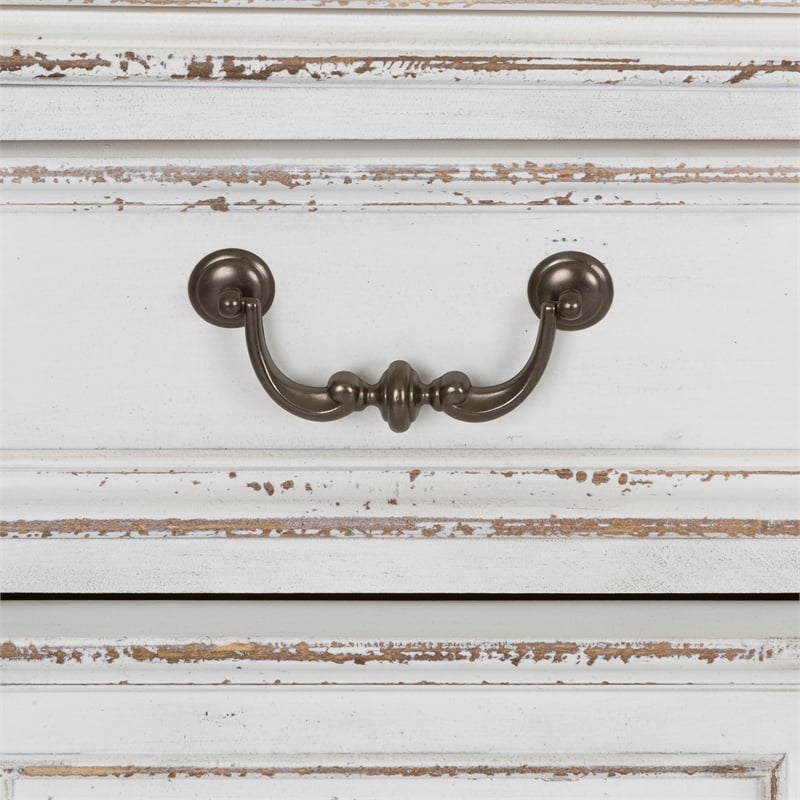 Magnolia Manor White Credenza & Hutch