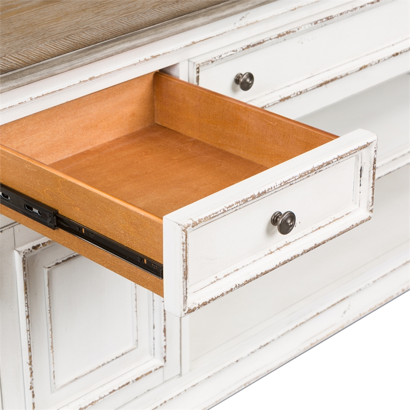 Magnolia Manor White Entertainment TV Stand