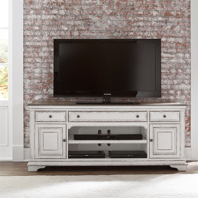 Magnolia Manor White Entertainment TV Stand