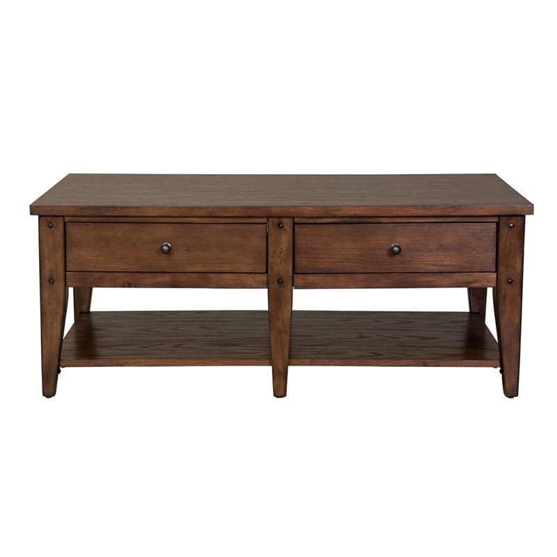 3 Piece Coffee Table and Set of 2 End Table in Oak