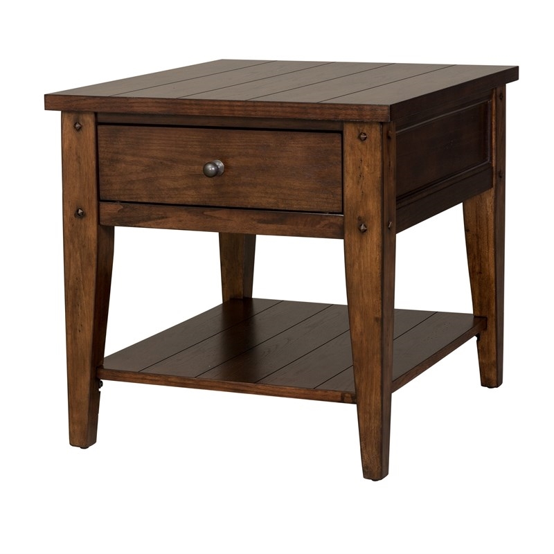 3 Piece Coffee Table and Set of 2 End Table in Oak