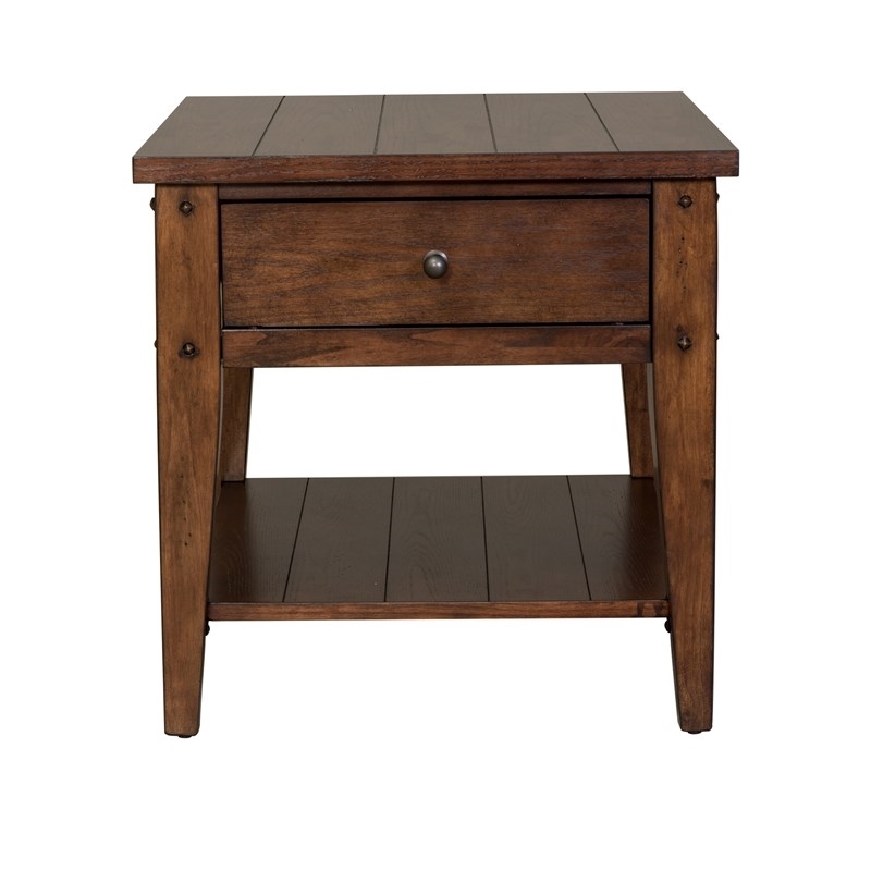 3 Piece Coffee Table and Set of 2 End Table in Oak