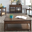 3 Piece Coffee Table and Set of 2 Side Table Set in Oak