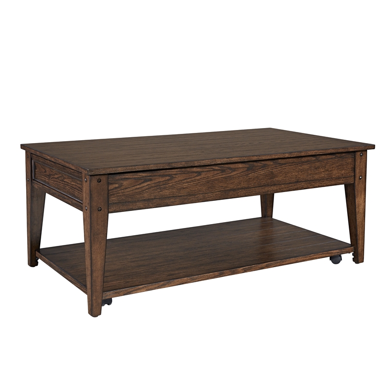 3 Piece Coffee Table and Set of 2 Side Table Set in Oak