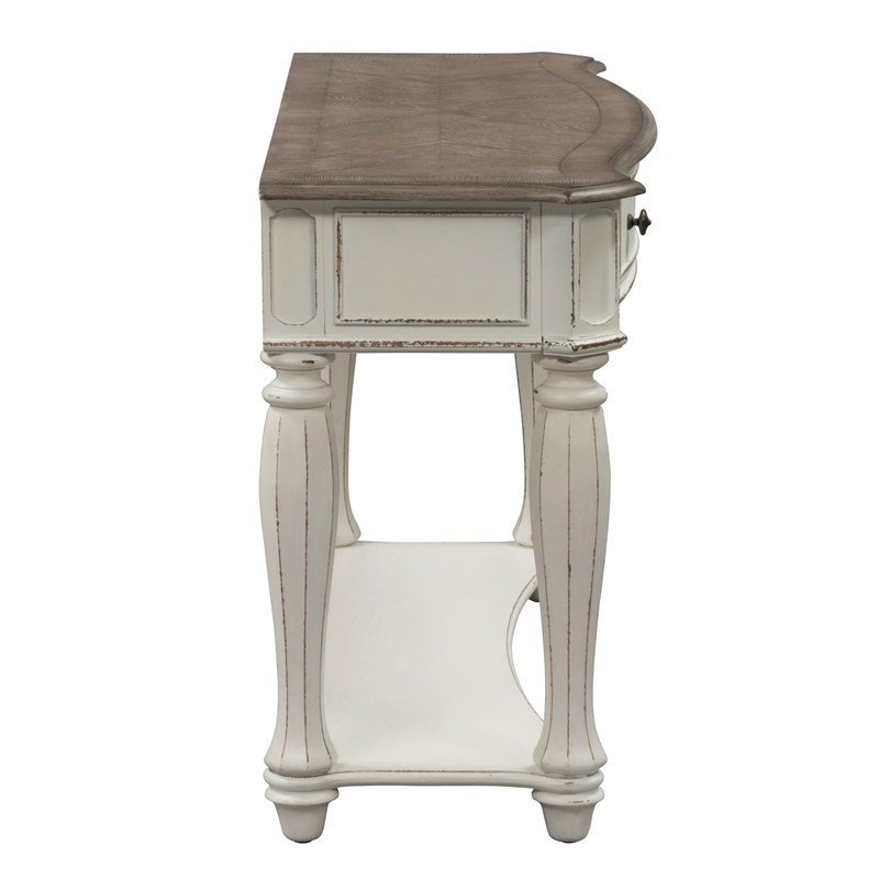 3 Piece Set Of Sofa Table with Round Coffee Table and Side Table