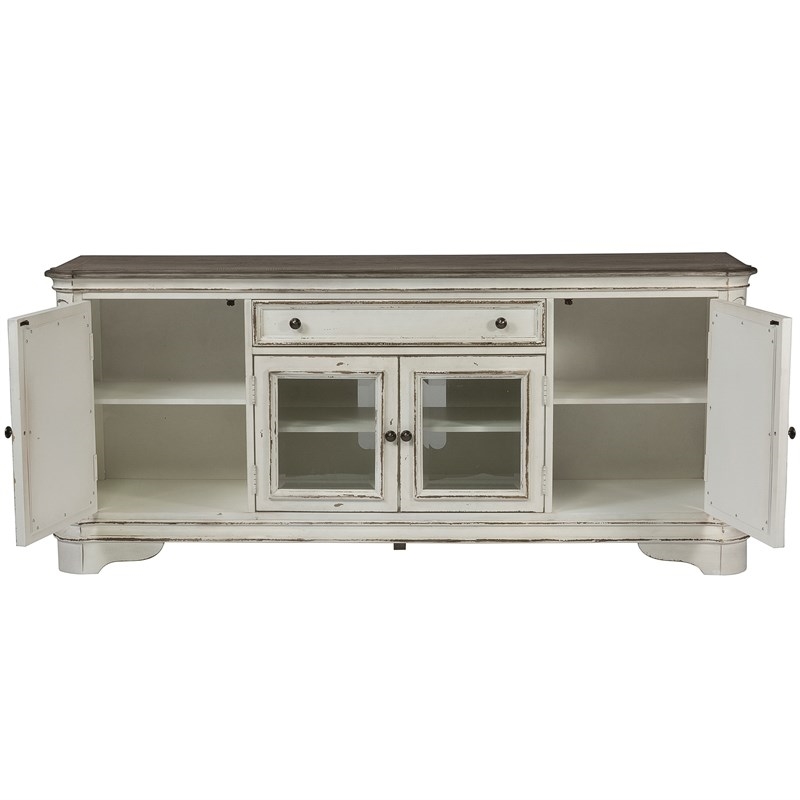 4 Piece Living Room Coffee Table with TV Stand and Set of 2 End Table