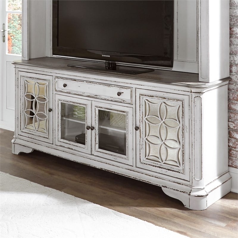 4 Piece Living Room Coffee Table with TV Stand and Set of 2 End Table