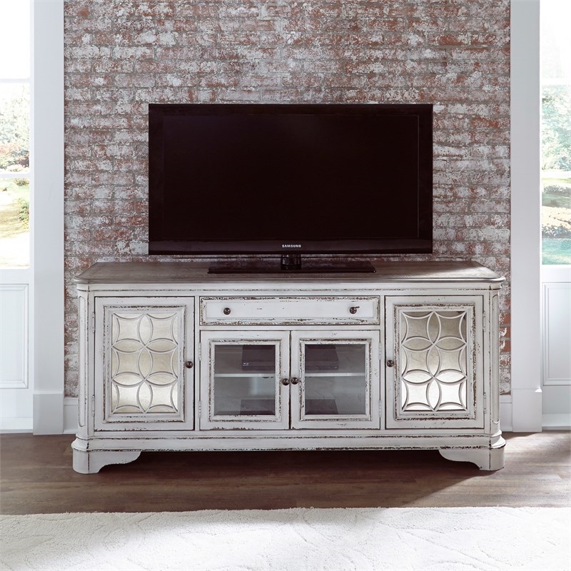 4 Piece Living Room Coffee Table with TV Stand and Set of 2 End Table
