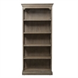 3 Piece Office Set of Credenza with Hutch and Desk in Washed Gray