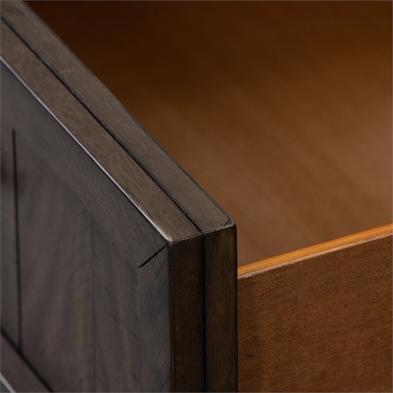 Thornwood Hills Dark Gray King Bookcase Bed