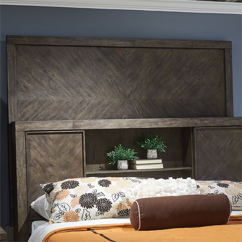 Thornwood Hills Dark Gray King Panel Headboard