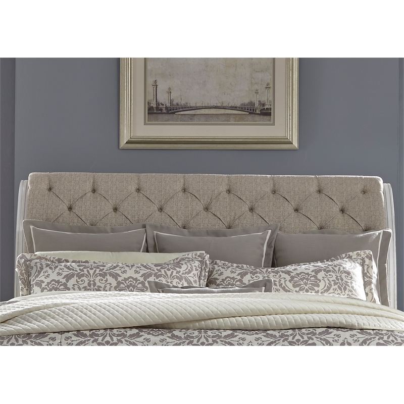Abbey Park White Queen Uph Sleigh Headboard
