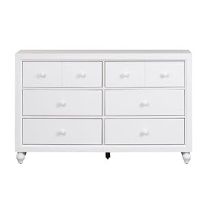 Cottage View White 6 Drawer Dresser