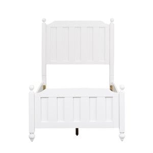 Cottage View White Twin Wood Panel Bed