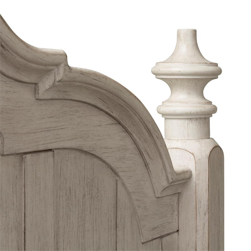 Farmhouse Reimagined White King Poster Headboard