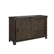 Thornwood Hills Dark Gray Barn Door Dresser