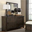 Thornwood Hills Dark Gray Barn Door Dresser