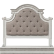 Liberty Magnolia Manor Queen Uph Panel Headboard in Antique White/Weathered Bark